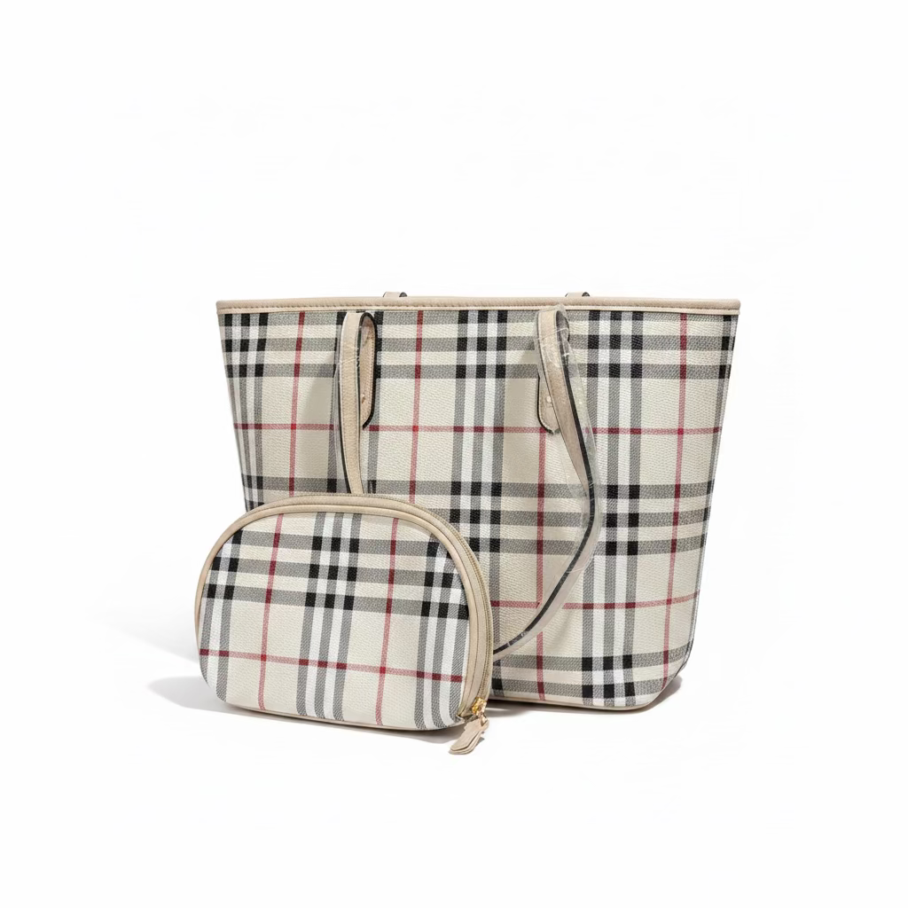 Beige BB inspired professional tote w/ accessories
