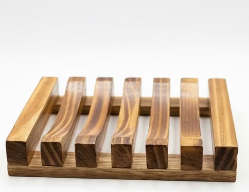 Rustic wooden soap dish
