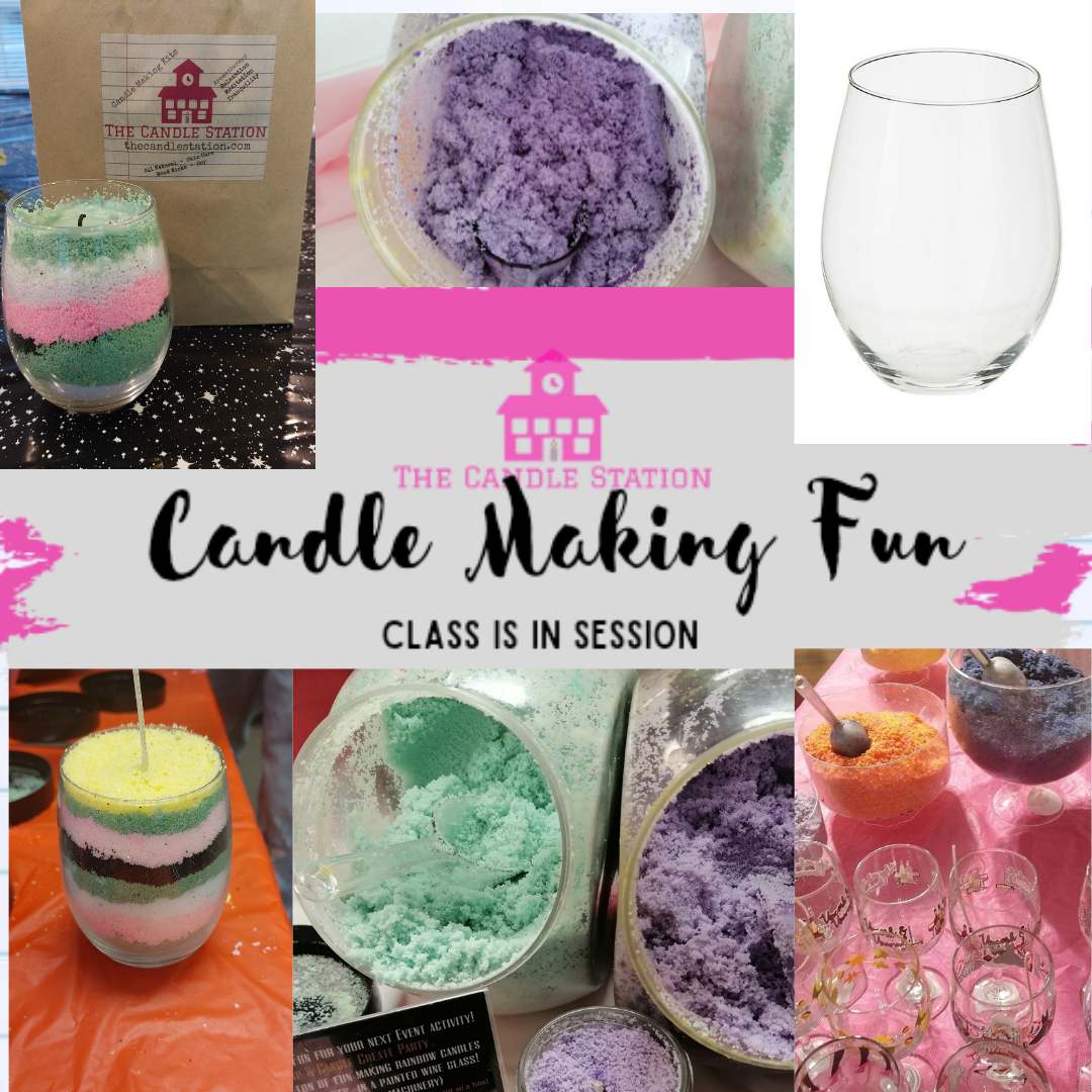 Wine Glass Candle Making Kit 12 count